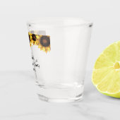 Bruidsfeest sunflower Geel Witte Bloemen Shot Glas (Rechts)
