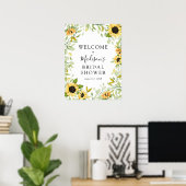 Bruidsfeest Sunflower Welkom Bord Poster (Thuiskantoor)