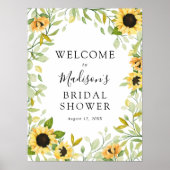 Bruidsfeest Sunflower Welkom Bord Poster (Voorkant)