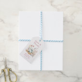 Bruidsfeest Tea Party met Bloemen Cadeaulabel (Met Touw)