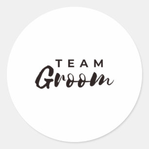 Bruidsfeest Team Bruid Team Bruidegom Premium _1 Ronde Sticker