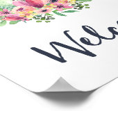 Bruidsfeest thee feest welkomstbord poster (Hoek)