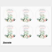 Bruidsfeest Theepartij Ronde Sticker (Vel)