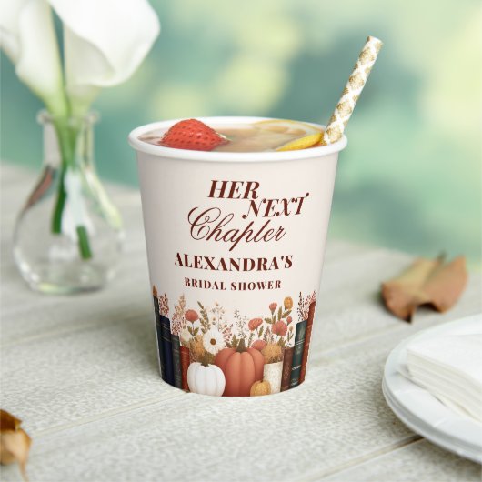 Bruidsfeest Thema Herfst Boek Bruidstijd Papieren Bekers (Insitu)