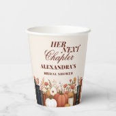 Bruidsfeest Thema Herfst Boek Bruidstijd Papieren Bekers (Achterkant)