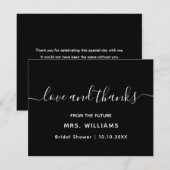 Bruidsfeest Toekomstige Mevrouw Trendy Chic Stijlv Bedankkaart (Voorkant / Achterkant)