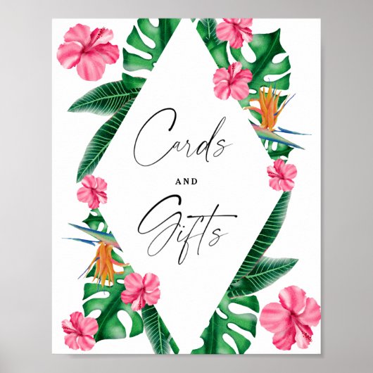 Bruidsfeest - tropisch - Kaarten en Cadeaus Poster (Voorkant)