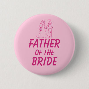 Bruidsfeest Trouwfeest Bruidsjurk Borrel Ronde Button 5,7 Cm