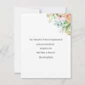 Bruidsfeest Tuinfeest Uitnodiging (Achterkant)