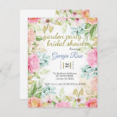Bruidsfeest Tuinfeest Uitnodiging (Voorkant / Achterkant)