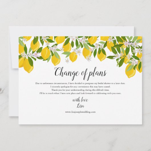 Bruidsfeest Uitgesteld Geannuleerd Modern Schrift Save The Date (Achterkant)