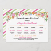 Bruidsfeest Uitnodiging Bachelorette Schema (Voorkant / Achterkant)