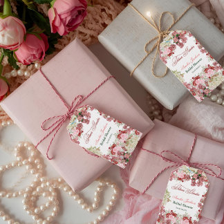 Bruidsfeest Uitnodiging Bloem Tuin Cadeaulabel