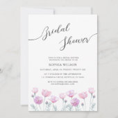 Bruidsfeest uitnodiging delicate bloemen. (Voorkant)