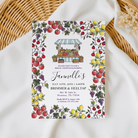 Bruidsfeest Uitnodiging 'Fresh Off The Market'