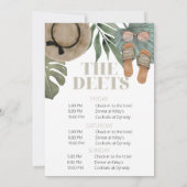 BRUIDSFEEST UITNODIGING STRAND ITINERARY  (Achterkant)