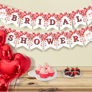 Bruidsfeest Valentijnsharten Proost op de Liefde Vlaggetjes