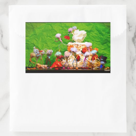 Bruidsfeest van de Fubby's. Rechthoekige Sticker (Tas)