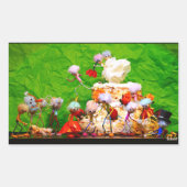 Bruidsfeest van de Fubby's. Rechthoekige Sticker (Voorkant)