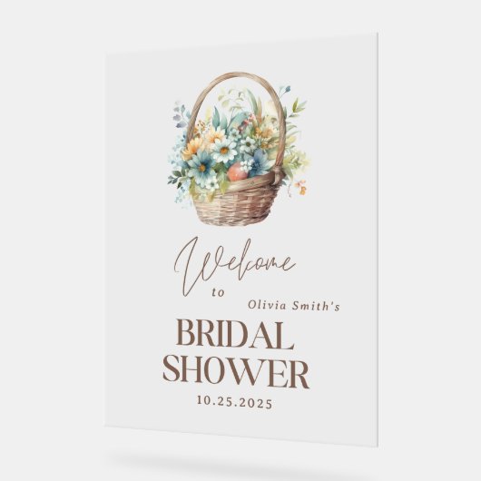 Bruidsfeest 'Van de markt', Bruidsfeest met bloeme Acryl Bord (Hoek)