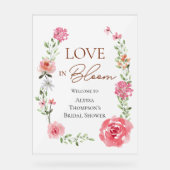 Bruidsfeest Verwelkoming Bord Bloemen (Voorkant)