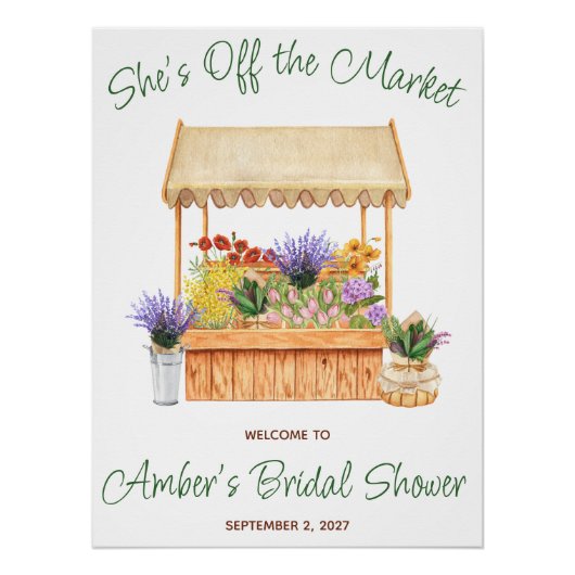 Bruidsfeest verwelkoming 'Ze is van de markt' Perfect Poster (Voorkant)