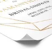 Bruidsfeest verwelkomingsbord groene eucalyptus bo poster (Hoek)