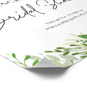 Bruidsfeest verwelkomingsbord met verse citroen poster (Hoek)