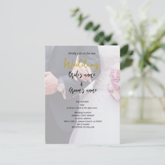 Bruidsfeest viering briefkaart (Staand voorkant)