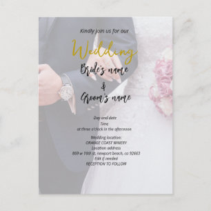 Bruidsfeest viering briefkaart
