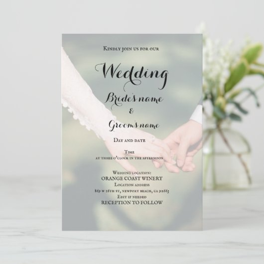 Bruidsfeest viering kaart (Staand voorkant)