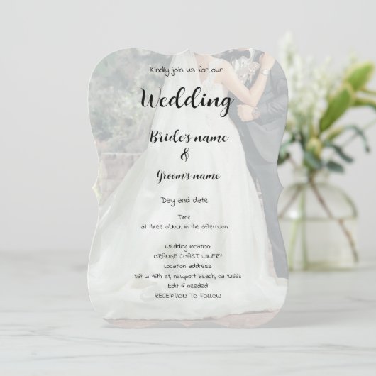 Bruidsfeest viering kaart (Staand voorkant)