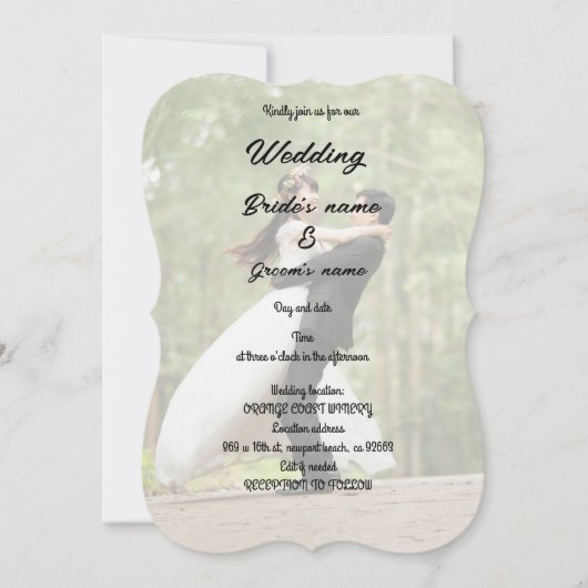 Bruidsfeest viering kaart (Voorkant)