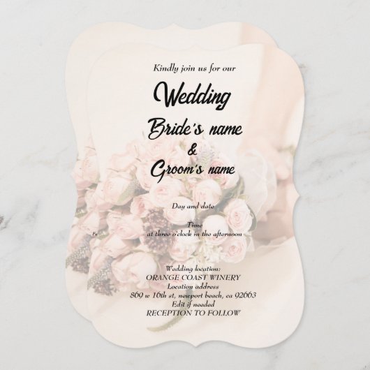 Bruidsfeest viering kaart (Voorkant / Achterkant)