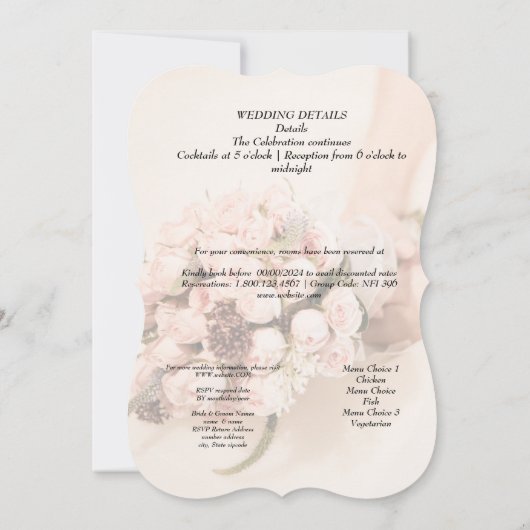 Bruidsfeest viering kaart (Achterkant)