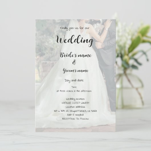 Bruidsfeest viering kaart (Staand voorkant)