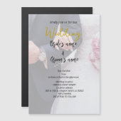 Bruidsfeest viering magnetische uitnodiging (Voorkant / Achterkant)