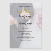 Bruidsfeest viering magnetische uitnodiging (Voorkant)