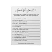 Bruidsfeest Vind de Gast Spel Notitieblok (Linkerzijde)