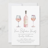 Bruidsfeest Vino Before Vows Kaart (Voorkant)