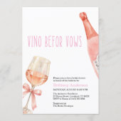 Bruidsfeest Vino Before Vows Kaart (Voorkant)