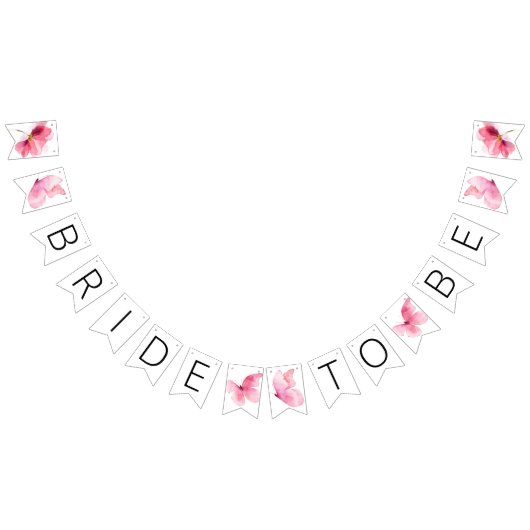 Bruidsfeest Vlindergarland Banner (Alle)