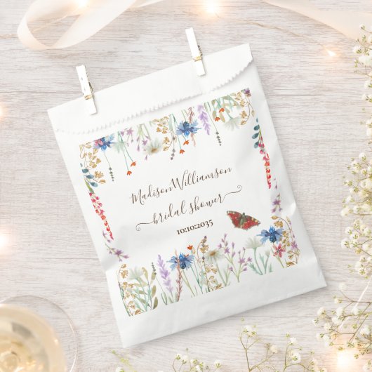 Bruidsfeest Vlindertuin Wilde Bloemen Bedankzakje (Geknipt)