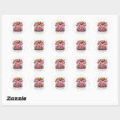 Bruidsfeest voeg naam datum toe  ronde sticker (Vel)