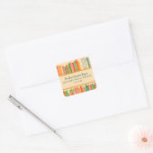 Bruidsfeest voor Boekenliefhebbers | Chic Plezier  Vierkante Sticker (Envelop)