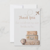 Bruidsfeest voor mevrouw  bedankkaart (Voorkant)