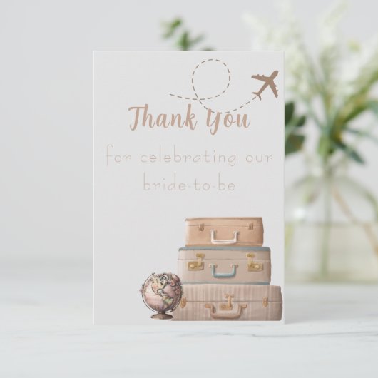 Bruidsfeest voor mevrouw  bedankkaart (Staand voorkant)