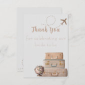 Bruidsfeest voor mevrouw  bedankkaart (Voorkant / Achterkant)