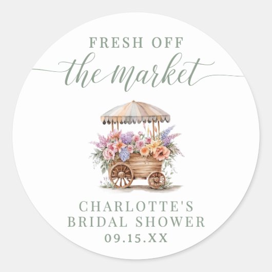 Bruidsfeest voor 'Off the Market' Ronde Sticker (Voorkant)