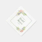 Bruidsfeest Waterverf Bloem Vlinders Papier Servet (Hoek)